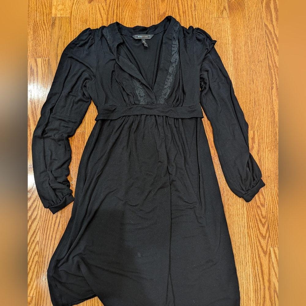 BCBG Little Black Dress Long Sleeve, Comfortable And Cute, Stylish Details. M.